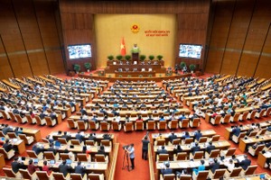 Kỳ họp thứ 10 Quốc hội khoá XV khai mạc sáng 20/10 tại Nhà Quốc hội, Hà Nội (Ảnh: quochoi.vn)