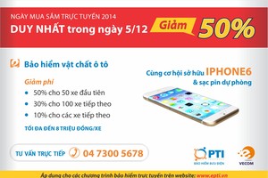 PTI khuyến mãi khủng trong ngày 5-12