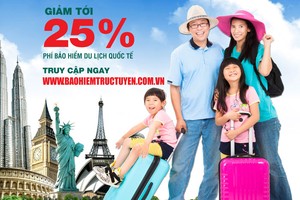 BIC giảm phí tới 25% cho khách hàng mua bảo hiểm du lịch trực tuyến