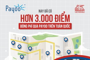Generali Việt Nam ưu đãi  cho khách hàng đóng phí qua Payoo
