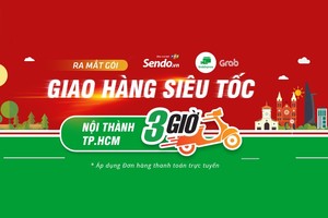 Sendo.vn hợp tác với Grab triển khai giao hàng siêu tốc tại TP. HCM