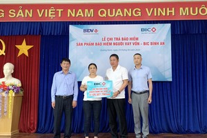 BIC chi trả hơn 2 tỷ đồng tiền bảo hiểm cho khách hàng vay vốn tại Quảng Nam
