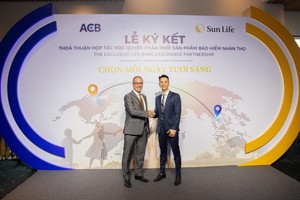 ACB hợp tác độc quyền 15 năm bán bảo hiểm nhân thọ cho Sun Life Việt Nam