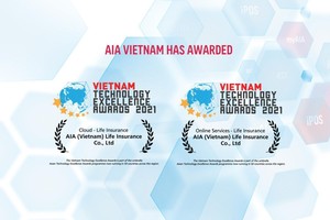 AIA Việt Nam đạt giải thưởng kép tại Asian Technology Excellence Awards 2021