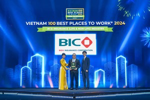 BIC được vinh danh Top 1 nơi làm việc tốt nhất ngành bảo hiểm Việt Nam khối doanh nghiệp lớn 
