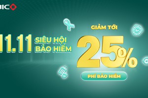 BIC ưu đãi tới 25% phí bảo hiểm