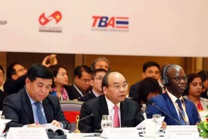 Thủ tướng Nguyễn Xuân Phúc phát biểu tại Diễn đàn VBF sáng nay.