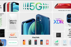 iPhone 12 là mẫu iPhone đầu tiên được trang bị công nghệ 5G. (Ảnh chụp màn hình)