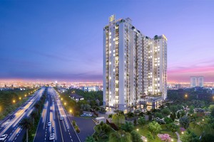 Phối cảnh block A khu căn hộ phức hợp Legend Complex ngay trung tâm thành phố Thủ Dầu Một.