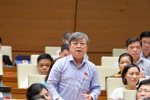 Đại biểu Trương Trọng Nghĩa (TP.HCM) phát biểu tại hội trường.