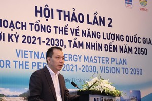 Thứ trưởng Bộ Công Thương Đặng Hoàng An phát biểu tại hội nghị. (Ảnh: Trần Việt/TTXVN)