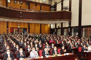 Hội nghị cán bộ toàn quốc tổng kết công tác tổ chức đại hội đảng bộ các cấp nhiệm kỳ 2020 - 2025 - (Ảnh TTXVN).