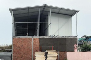 Dự án nhà trọ tại huyện Củ Chi (TP.HCM) được Công ty TNHH Kinh doanh nhà trọ Tiến Phát kêu gọi góp vốn với lãi suất 36%/năm. Ảnh: Thiện Minh