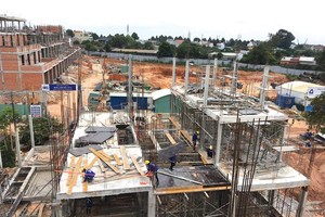 Dự án Khu dân cư Võ Minh Đức trong quá trình xây dựng.