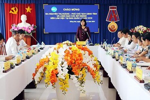 Bà Nguyễn Thị Hoàng, Phó chủ tịch UBND tỉnh Đồng Nai Sở Xây dựng giải quyết nhanh hồ sơ quy hoạch xây dựng chi tiết các khu công nghiệp để tăng tỷ lệ mật độ xây dựng. Ảnh: Hương Giang.