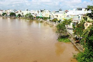 Một góc thị xã Bình Minh, tỉnh Vĩnh Long. Ảnh: Sông Hậu (Nguồn: Báo Vĩnh Long)