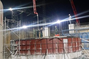 Thi công tại trạm biến áp Sơn Hà (Hà Nam)