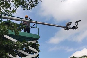 Việc lắp đặt, đấu nối đường truyền đang được tích cực triển khai.