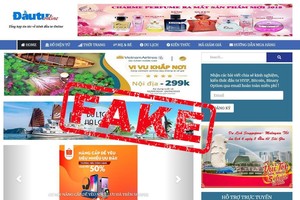 Báo điện tử Đầu tư tiếp tục bị giả mạo