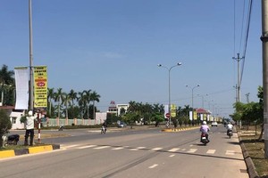 Đoạn cuối đường Hùng Vương, TP. Đông Hà, Quảng Trị