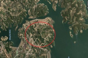 Dự án Khu đô thị thương mại, du lịch, nghỉ dưỡng sinh thái Đại Ninh đã triển khai trên thực địa, chiếm hơn 1.000 ha đất rừng. Ảnh: G.M