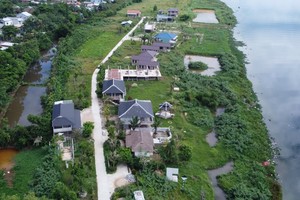 Nhiều hạng mục công trình tại dự án Go Green Farm được xây dựng khi chưa có giấy phép xây dựng.