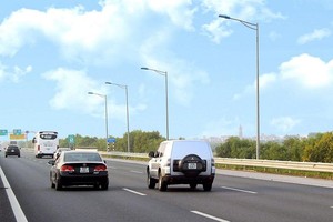 Một đoạn cao tốc Hà Nội - Hải Phòng qua Hưng Yên.