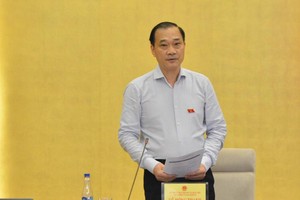 Chủ nhiệm Ủy ban Kinh tế Vũ Hồng Thanh điều hành phiên họp.