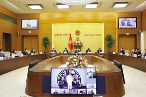 Chủ tịch Quốc hội làm việc trực tuyến với Đoàn Đại biểu cấp cao Hội đồng Kinh doanh Hoa Kỳ - ASEAN.