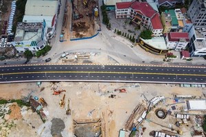 Dự án cụm nút giao thông phía tây cầu Trần Thị Lý đang tăng tốc hoàn thành cuối năm 2021