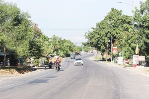 Một đoạn Quốc lộ 9 qua địa phận tỉnh Quảng Trị.