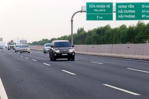 Một đoạn cao tốc Hà Nội - Hải Phòng qua Hưng Yên.