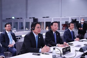 Đoàn Việt Nam tham dự Hội nghị của Liên hợp quốc về biến đổi khí hậu. (Ảnh: Dương Giang/TTXVN).