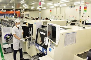 Hoạt động sản xuất tại Công ty Samsung Vina.