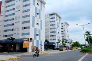 Một dự án nhà ở giá rẻ tại Long An. Ảnh: Việt Dũng