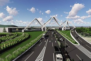 Phối cảnh một đoạn đường vành đai 4 - vùng Thủ đô Hà Nội.