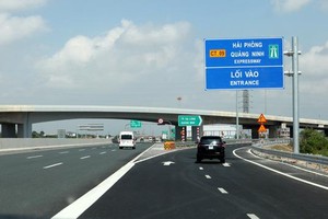 Một đoạn cao tốc Hà Nội - Hải Phòng.