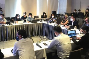 Ông Nguyễn Đức Trung, Phó cục trưởng Cục Phát triển doanh nghiệp phát biểu tại Tọa đàm Hỗ trợ tăng cường khu vực tư nhân