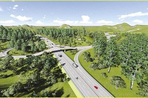 Phối cảnh một đoạn cao tốc Khánh Hòa - Buôn Ma Thuột. Ảnh: A.M