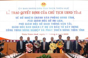 Thừa Thiên Huế điều động, bổ nhiệm lãnh đạo chủ chốt nhiều sở, ngành