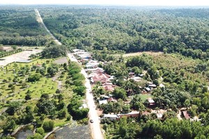 Khu Dự trữ sinh quyển thế giới Đồng Nai nhìn từ trên cao.