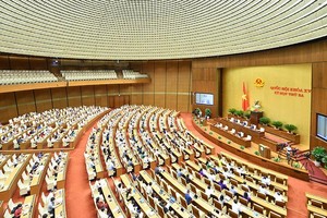 Một phiên thảo luận tại kỳ họp thứ ba, Quốc hội khóa XV.