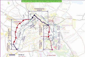 Bình đồ hướng tuyến Vành đai 3 TP.HCM
