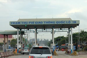 Trạm thu phí trên quốc lộ 1K thuộc địa phận tỉnh Đồng Nai