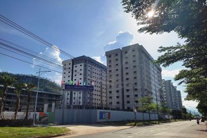 Dự án Khu chung cư nhà ở xã hội - KCN Hòa Khánh ở quận Liên Chiểu. Ảnh: N.T