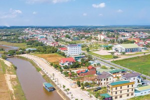 Theo định hướng đến năm 2025, Hồ Xá (huyện Vĩnh Linh) được định hướng xây dựng thành đô thị thông minh. Trong ảnh: Một góc thị trấn Hồ Xá ảnh: trung tâm xtđt quảng trị.