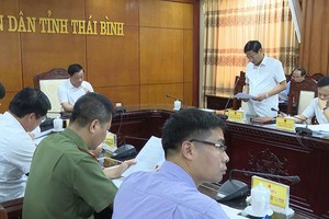 Tỉnh Thái Bình họp triển khai các nhiệm vụ, giải pháp di dời các cơ sở sản xuất, cơ quan, điểm dân cư ven sông Trà Lý, TP. Thái Bình.