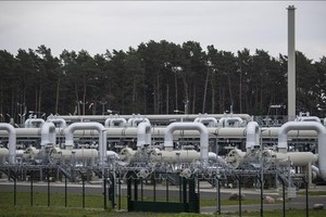 Công trình xây dựng dự án đường ống dẫn khí đốt Dòng chảy phương Bắc 2 tại Lubmin, Đức. Ảnh minh họa: AFP/TTXVN