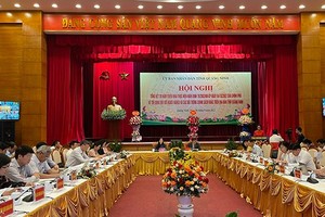 Hội nghị Tổng kết 20 năm thực hiện Nghị định số 78/2002/NĐ-CP ngày 04/10/2002 của Chính phủ về tín dụng đối với người nghèo và các đối tượng chính sách khác trên địa bàn tỉnh Quảng Ninh. Ảnh: Thu Lê.