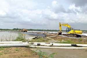 Công trường Dự án Nhiệt điện Nhơn Trạch 3 & 4. Ảnh: T.H